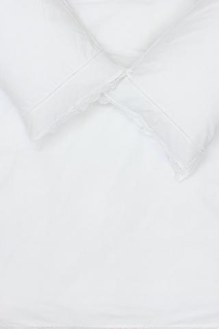 Lace Trim Cotton Duvet Cover Set