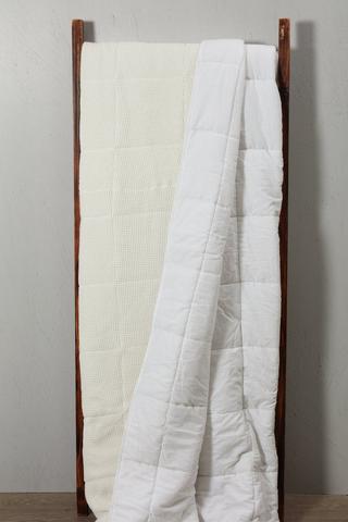 Cotton Waffle Knit Quilt, Super King