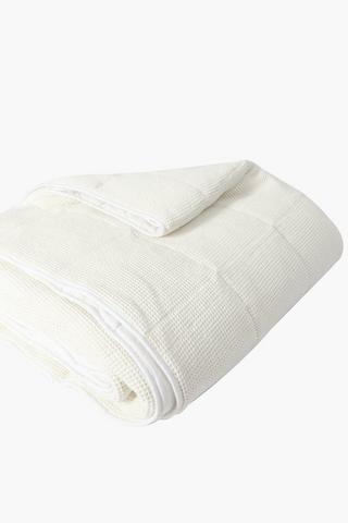 Cotton Waffle Knit Quilt, Super King