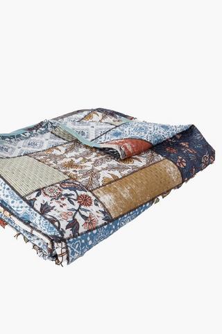Microfibre Rustic Patchwork Quilt