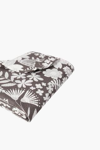 Microfibre Floral Quilt Quen King