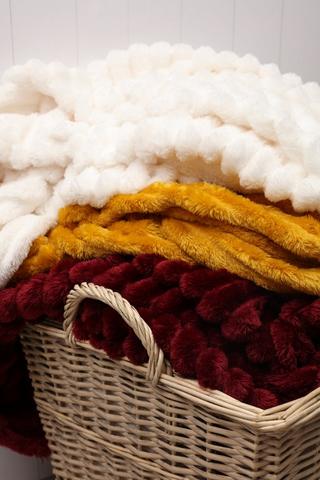 Ribbed Super Plush Blanket, 180x200cm