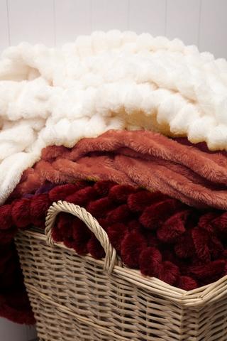 Ribbed Super Plush Blanket, 180x200cm