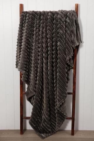Ribbed Super Plush Blanket, 180x200cm