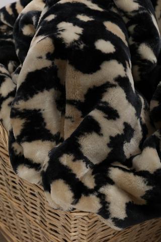 Mink Leopard Print Blanket, 200x220cm