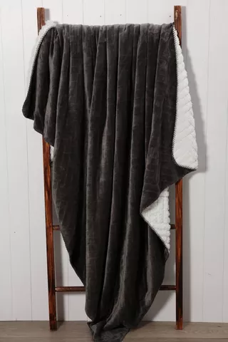 Quilt Sherpa Blanket, 150x200cm