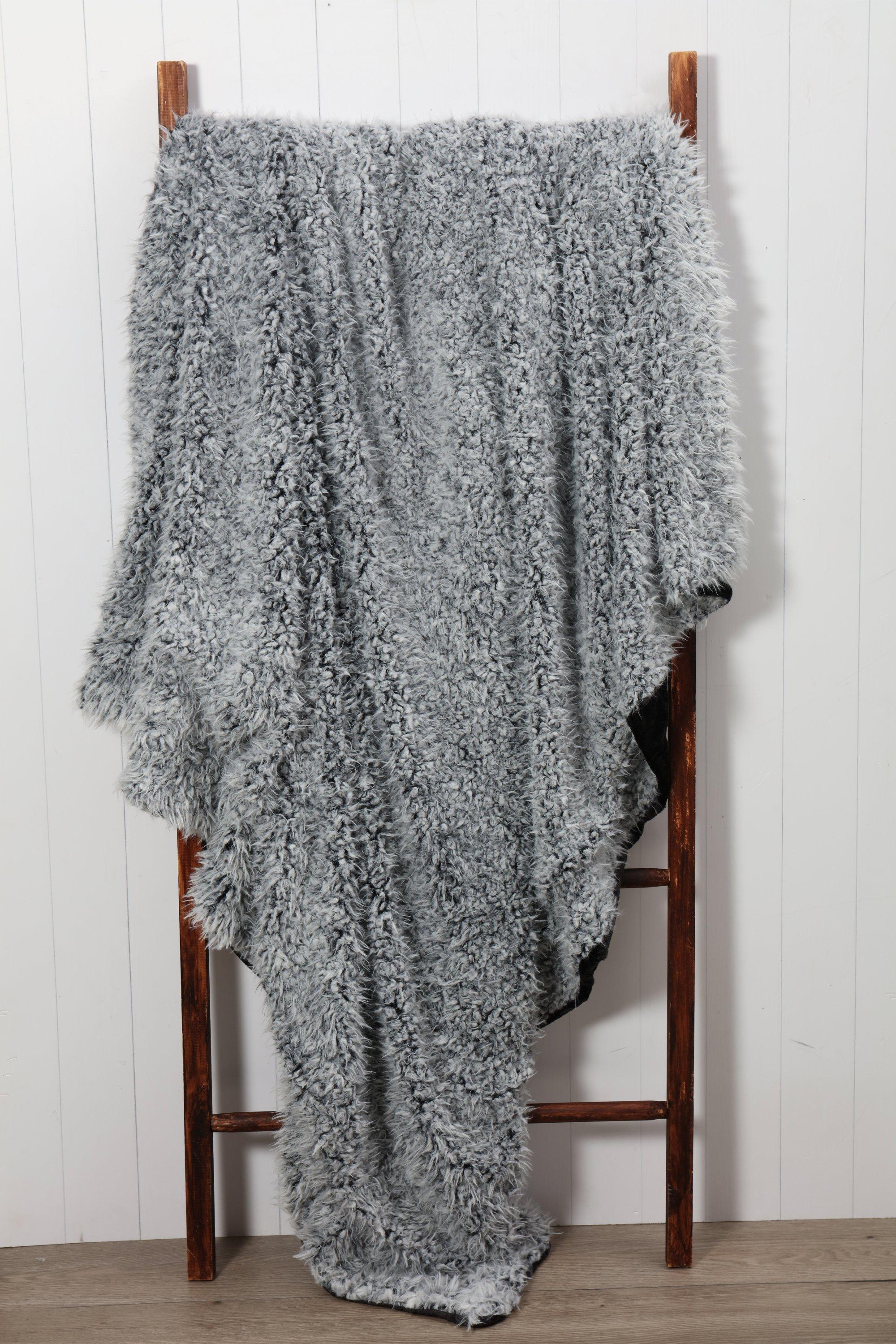 小物 THROW Shaggy Stole Lion Faux Fur Shaggy Blanket, 180x200cm