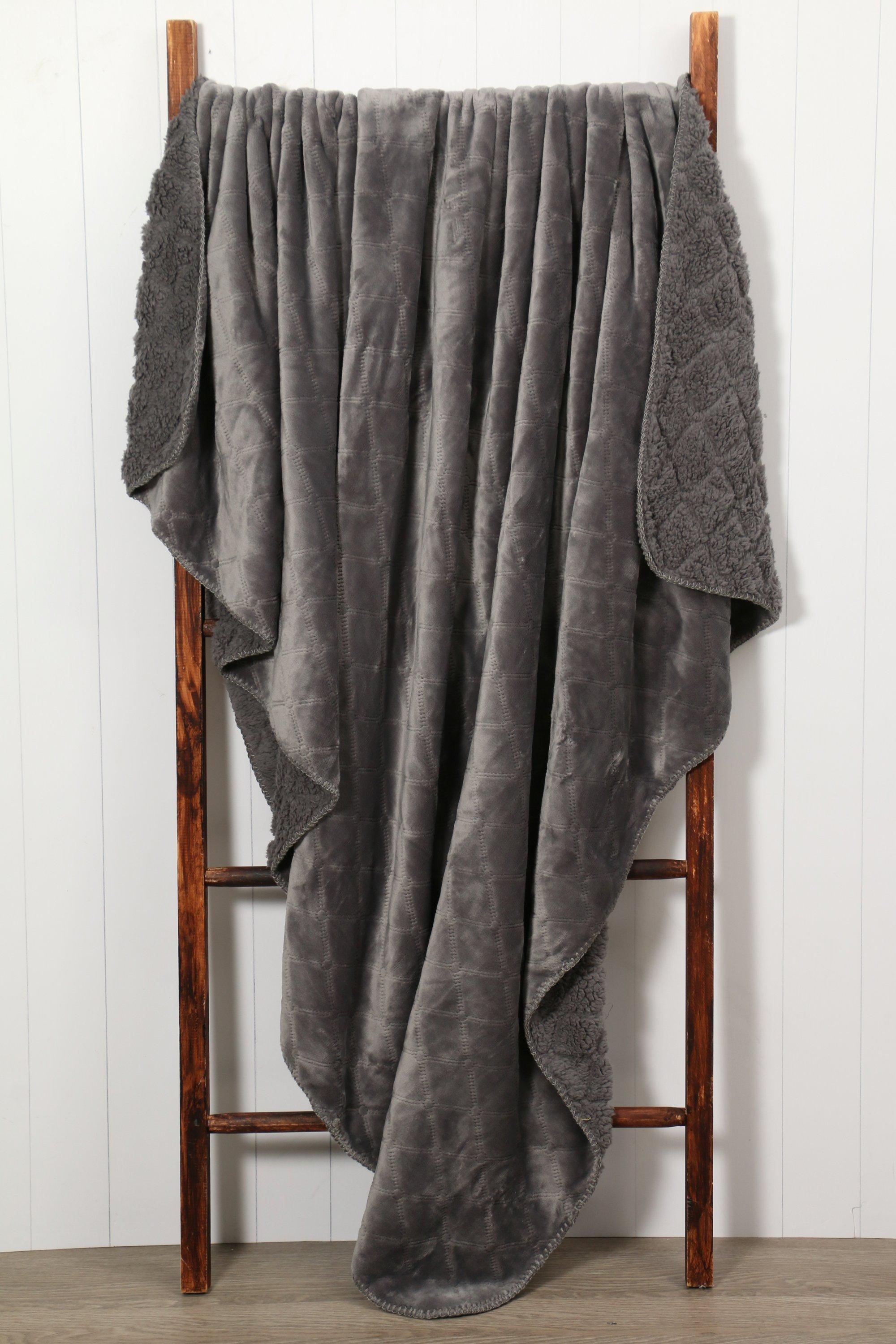 Quilted Sherpa Blanket150x200cm