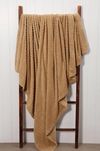 Waffle Coral Fleece Blanket 180x200cm