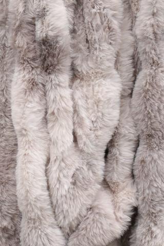 Ruched Luxury Faux Fur Blanket, 180x200cm