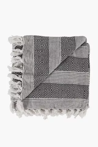 Stripe Cotton Throw, 150x200cm