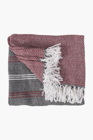 Geometric Cotton Throw, 140x180cm