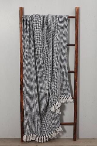 Winter Denim Chevron Throw, 150x200cm