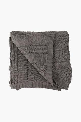 Cable Knitted Throw 250x270cm