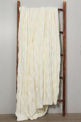 Chunky Cable Knit Throw 250x270cm