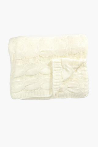 Chunky Cable Knit Throw 250x270cm