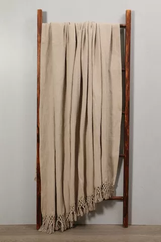 Macrame Cotton Throw, 180x220cm