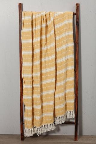 Jacquard Stripe Cotton Throw, 180x220cm