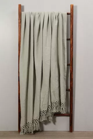 Macrame Cotton Throw,180x220cm