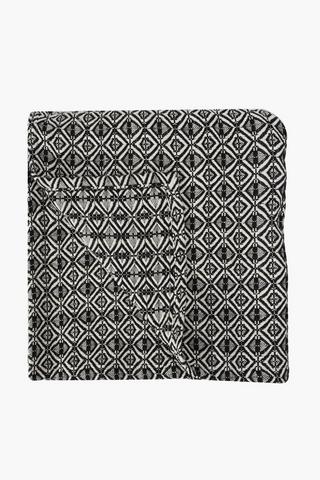 Hatch Jacquard Cotton Throw, 180x220cm