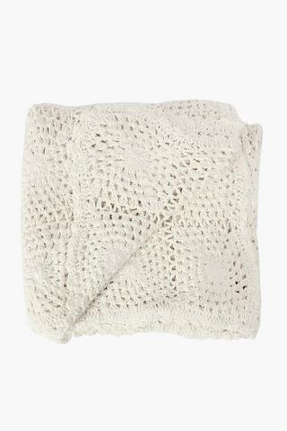 Vintage Crochet Throw, 180x200cm