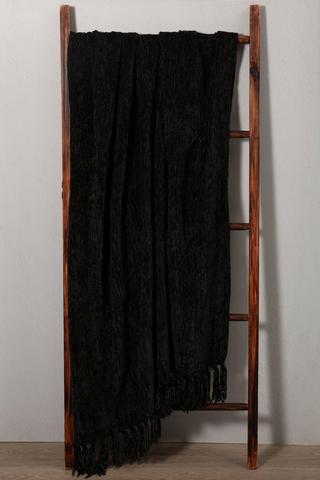 Chunky Chenille Black, 140x180cm
