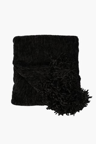 Chunky Chenille Black, 140x180cm