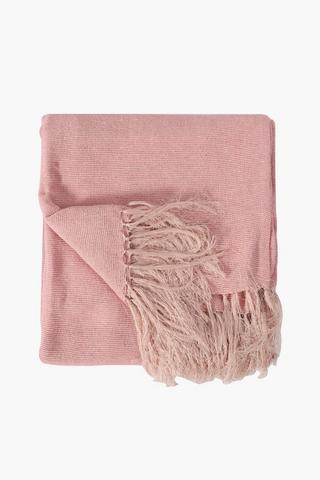 Polycotton Mingle Tassel Throw, 140x180cm