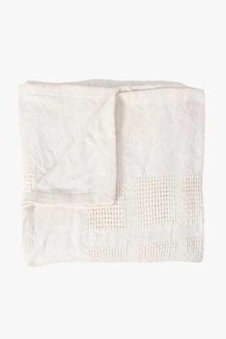 Hatching Two Tone Cotton Throw 180x220cm