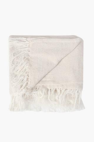 Polycotton Mingle Tassel Throw 200x220cm