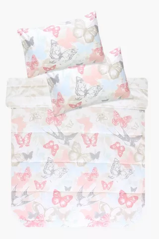 Printed Butterfly Comforter Set