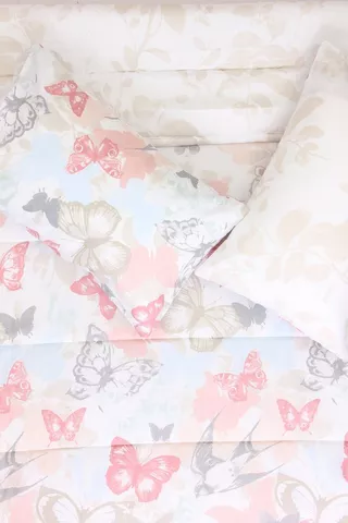 Printed Butterfly Comforter Set