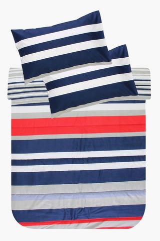 Printed Stripe Comforter Set