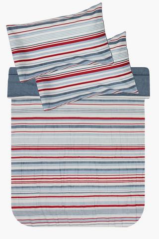 Microfibre Stripe Comforter Set