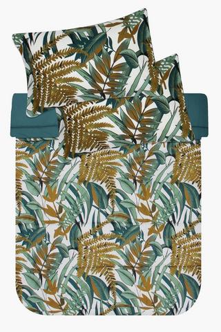 Printed Leaf Comforter Set