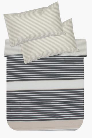 Polycotton Stripe Comforter Set