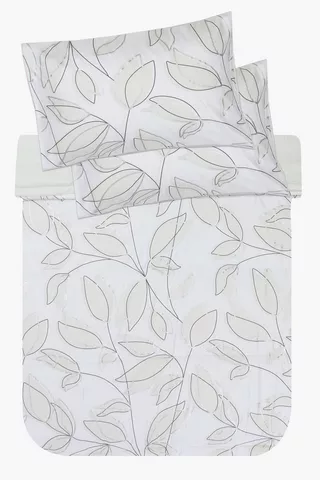 Microfibre Foil Leaf Comforter Set