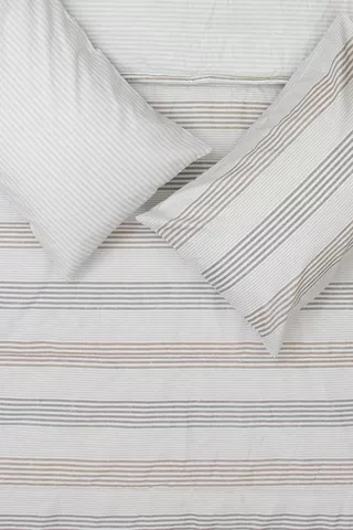 Polycotton Cannes Stripe Comforter Set