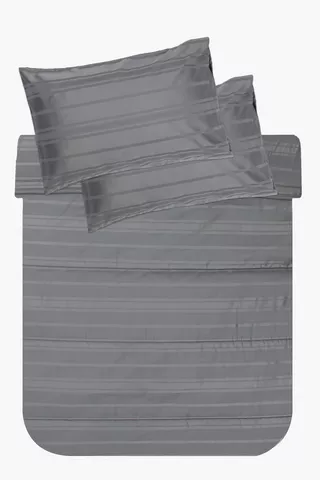 Microfibre Satin Stripe Comforter Set