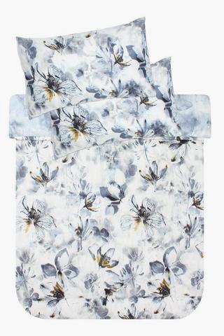 Microfibre Cypress Flower Comforter Set