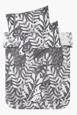 Microfibre Botanical Leaf Comforter Set