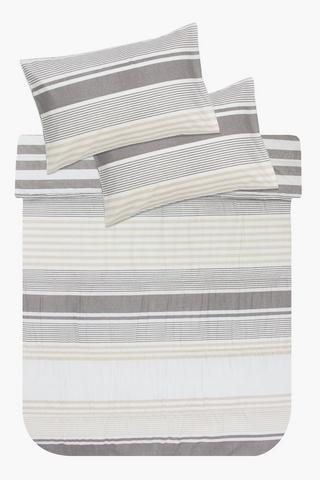 Microfibre Classic Stripe Comforter Set