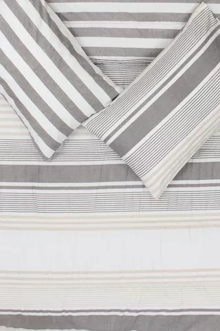 Microfibre Classic Stripe Comforter Set