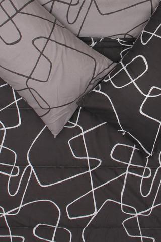 Microfibre Tangled Lines Comforter Set