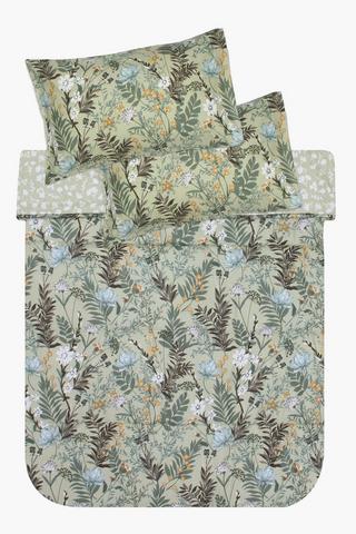 Microfibre 6 Piece Toulon Sage Flower Comforter Baleset