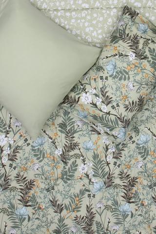 Microfibre 6 Piece Toulon Sage Flower Comforter Baleset