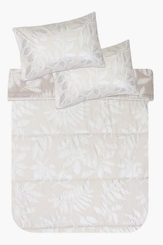 Microfibre Twill Foil Leaf Comforter Set