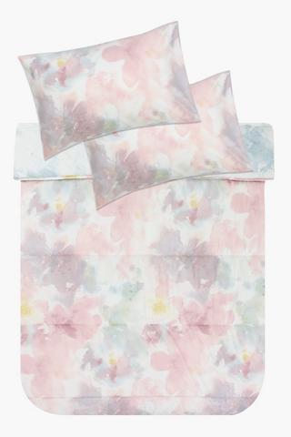 Microfibre Paintely Floral Comforter Set