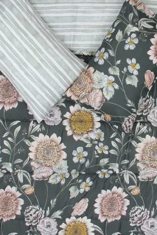 Microfibre Jasmin Floral Comforter Set