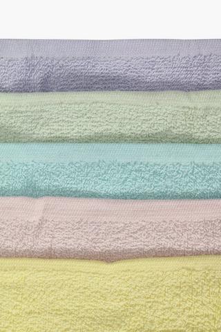 5 Pack Pastel Face Cloths